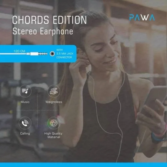 Pawa Chords Series Stereo Earphone 3.5Mm
